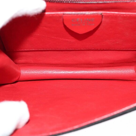 CELINE Hand Bag Suede 2way Black Gold Auth 120904 - Picture 12 of 16